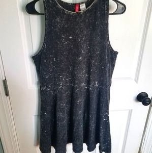 Acid wash sleeveless skater dress h&m
